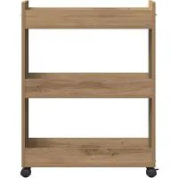 vidaXL Armoire Avec Roue Chêne Artisan 60 x 22 x 79 cm