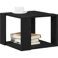 vidaXL Table basse noire imitation chêne 40 x 40 x 30 cm Bois composite
