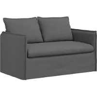 vidaXL Canapé gris foncé 136 x 82 x 85 cm Tissu