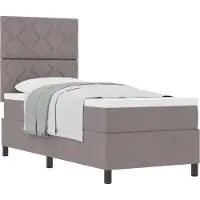 vidaXL Lit boxspring avec tête de lit taupe 80 x 200 cm Tissu
