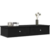 vidaXL Étagère murale et tiroirs noir 100x37,5x19 cm bois d'ingénierie