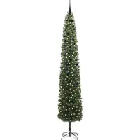vidaXL Sapin de Noël artificiel Vert 300 cm PVC et acier et plastique