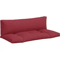 vidaXL Coussins de palette lot de 2 rouge bordeaux tissu