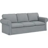 vidaXL Ensemble de canapés, 2 pièces, gris clair, revêtement en tissu