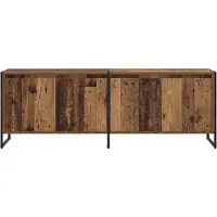 vidaXL : Meubles TV de 140 x 36 x 49,5 cm, en bois massif et panneaux de particules