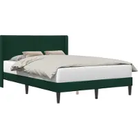 vidaXL Cadre de lit avec tête de lit Vert foncé 120 x 190 cm Velours