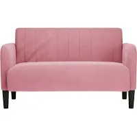 vidaXL Canapé deux places rose 109 cm velours