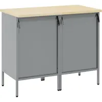 vidaXL Établi avec tiroirs 2 pcs rouge et gris 100 x 55 x 85 cm