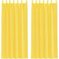 vidaXL Voile Rideaux avec passants 2 pcs. Jaune 140x245 cm