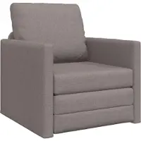 vidaXL Canapé-lit Taupe 74 x 77 x 81 cm Tissu