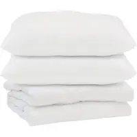vidaXL : Ensemble de literie comprenant une couette et deux oreillers, 3 pièces, blanc, microfibre