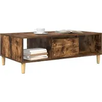 vidaXL Table basse en bois imitation chêne fumé, 102 x 55 x 35 cm, matériau composite