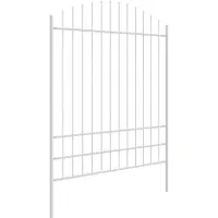 vidaXL , clôture de jardin WOERDEN, 170 x 225 cm, acier avec revêtement en poudre, blanc