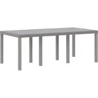 vidaXL Table de jardin gris clair 200 x 100 x 73 cm Poly-Rattan