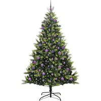 vidaXL Arbre de Noël artificiel à charnières 300 LEDs Vert 180 cm