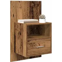 vidaXL Armoire de lit 2 pcs Bois ancien 48,5 x 32,5 x 80 cm