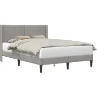 vidaXL Cadre de lit avec tête de lit Gris clair 120 x 200 cm Velours