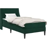 vidaXL Cadre de lit avec matelas vert foncé 80 x 200 cm velours