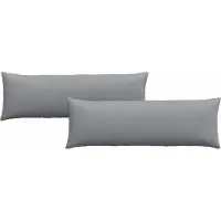 vidaXL Coussins de canapé 2 pcs Gris clair 120 x 40 cm tissu