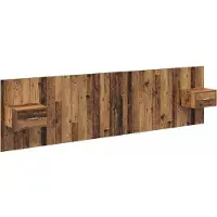 vidaXL Tête de lit avec rangement, 3 pièces, bois de récupération, panneaux de particules