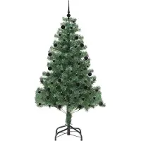 vidaXL Sapin de Noël avec 300 LED avec support Vert 210 cm PVC