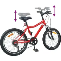 vidaXL Vélo enfant 24 pouces 6 vitesses pour 8-12 ans rouge