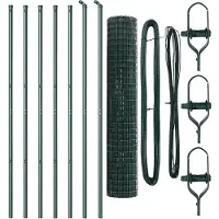 vidaXL Clôture européenne à fixer au sol, 10 x 1,5 m, acier revêtu de PVC