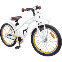 vidaXL Vélo enfant 22 pouces pour enfants de 7 à 12 ans Blanc