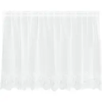 vidaXL Rideau en Dentelle avec des rideaux Blanc 80 x 200 cm Polyester