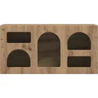 vidaXL Meuble TV ELST, 80 x 35 x 40 cm, imitation chêne artisanal, panneaux de particules
