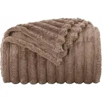 vidaXL Jeté Camel 270 x 240 cm Toison