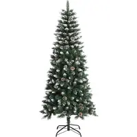 vidaXL Sapin de Noël artificiel avec 150 LED Vert 66 x 66 x 150 cm