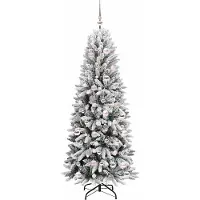 vidaXL Sapin de Noël artificiel avec 300 LED avec support Blanc 180 cm