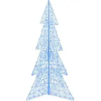 vidaXL Sapin de Noël avec 240 LED Bleu 180 cm Acrylique
