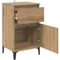 vidaXL Cabinet de chevet avec tiroir chêne artisanal 40 x 35 x 70 cm