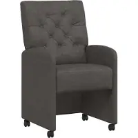vidaXL Chaises de salle à manger à roulettes, lot de 2, noir, 58 x 67 x 97 cm