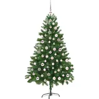 vidaXL Sapin de Noël avec 300 LED avec support Vert 180 cm PE