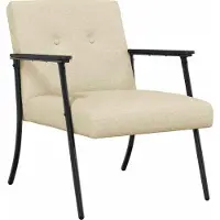 vidaXL fauteuil Crème 59 x 75 x 78 cm tissu
