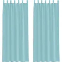 vidaXL Voile Rideaux avec passants 2 pcs. Turquoise 140x260 cm