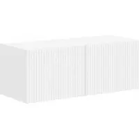 vidaXL Ensemble de meubles TV mural 4 pcs Blanc Bois composite