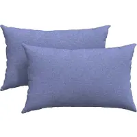 vidaXL Coussins de canapé 2 pcs Bleu 145 x 40 cm tissu