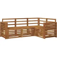 vidaXL Ensemble de canapés 4 pièces en bois massif d'acacia naturel
