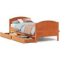 vidaXL Lit en bois massif sans matelas pin brun cireux 90x200