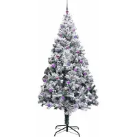 vidaXL Arbre de Noël artificiel, blanc, 240 cm