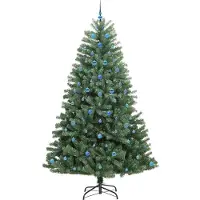 vidaXL Sapin de Noël Artificiel à Branches Articulées Vert 240 cm