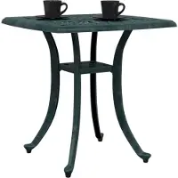 vidaXL Table de jardin vert 53x53x53 cm fonte d'aluminium