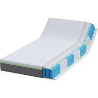 vidaXL Matelas mi-ferme, 90 x 190 cm, blanc et gris