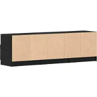 vidaXL Meuble TV noir aspect chêne 150 x 33,5 x 45 cm