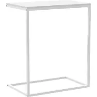 vidaXL Table d'appoint blanche 55x35x66 cm Bois composite