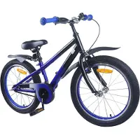 vidaXL Vélo enfant 20 pouces pour enfants de 6 à 11 ans Bleu Noir
